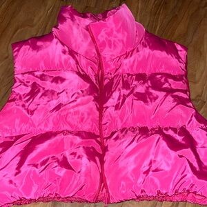 SHEIN Hot Pink Puffer Vest